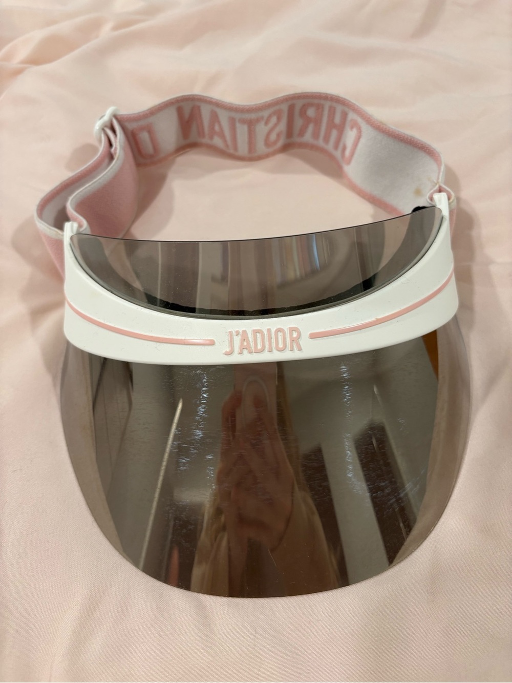 J'Adior Pink and White Visor